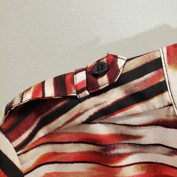 Calvin Klein Pink Abstract Stripe Button Down Size S - Picture 4 of 5